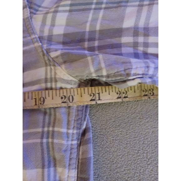 J Crew womens medium tan plaid button up shirt - Picture 5 of 7